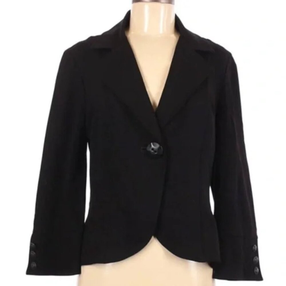 CaBi sz XL black black button front jacket style 177
